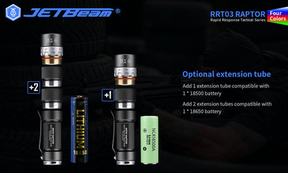 Jetbeam RRT01 RRT03 18500/18650 Extension Battery Tube
