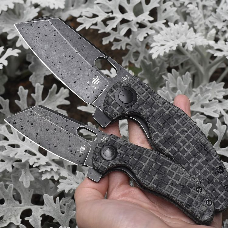 KizerXRey Exclusive Sheepdog C01c FRAG Micarta limited edition FULL SIZE