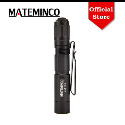 Mateminco CSF03 Mini Keychain Small Portable SST-20 378lm 10440 AAA Battery EDC Penlight Led Flashlight BLACK