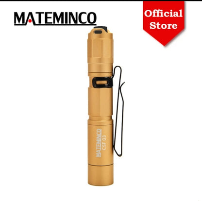 Mateminco CSF03 Mini Keychain Small Portable SST-20 378lm 10440 AAA Battery EDC Penlight Led Flashlight SAND