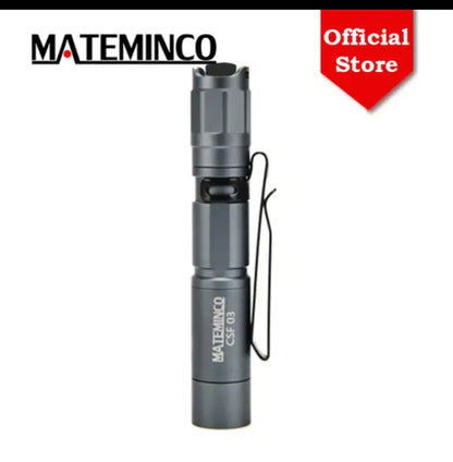 Mateminco CSF03 Mini Keychain Small Portable SST-20 378lm 10440 AAA Battery EDC Penlight Led Flashlight GRAY