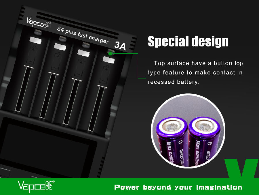 Vapcell S4 Plus 12A Super Smart Battery Charger